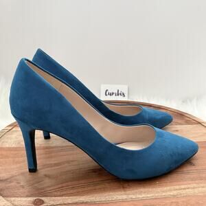 Kelly & Katie Shoes Womens Size 9.5 Teal Blue Astivia Pointed Toe Pumps Heels